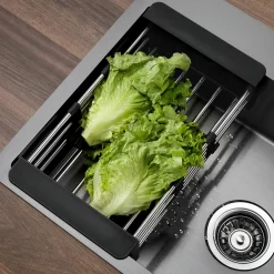 Lonheo Edelstahl Küchenspüle 68 X 45 Cm Einbauspüle, Große Küchenspülbecken Für Ab 70cm Unterschrank, Edelstahlspüle, Inkl. Seifenspender, Abtropfkorb/ Dunkelgrau -Garten- & Gewächshäuser Geschäft f27859b38dde83e8b8412e3b7094314e