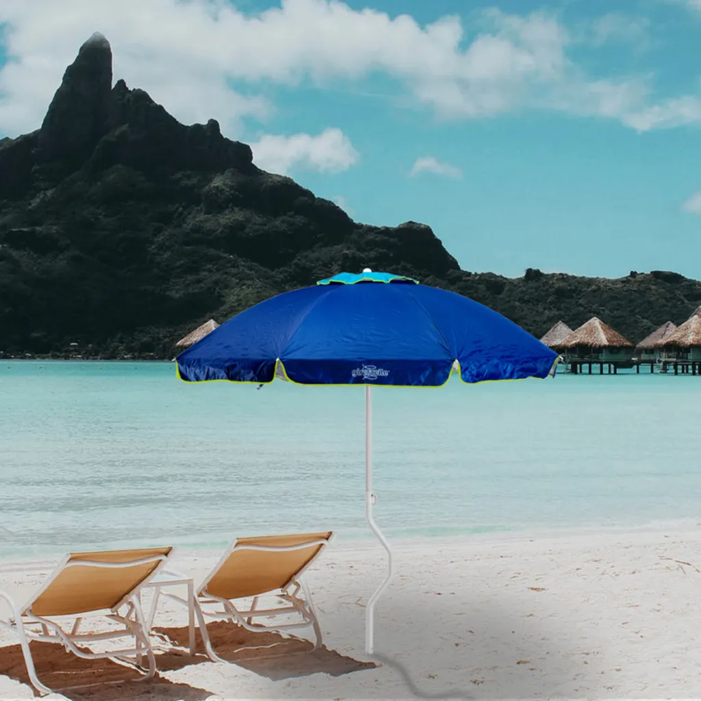 ERMES Sonnen/Strandschirm GiraFacile Mit UV-Schutz Ø 200 X H 190 Cm, Farbe Blau, Gewicht: 2,4 Kg, Patentierte Struktur Girafacile, Windfester Schutz, Zertifikation: UPF 158 2 ERMES Sonnen/Strandschirm GiraFacile Mit UV-Schutz Ø 200 X H 190 Cm, Farbe Blau, Gewicht: 2,4 Kg, Patentierte Struktur Girafacile, Windfester Schutz, Zertifikation: UPF 158 – Bild 2