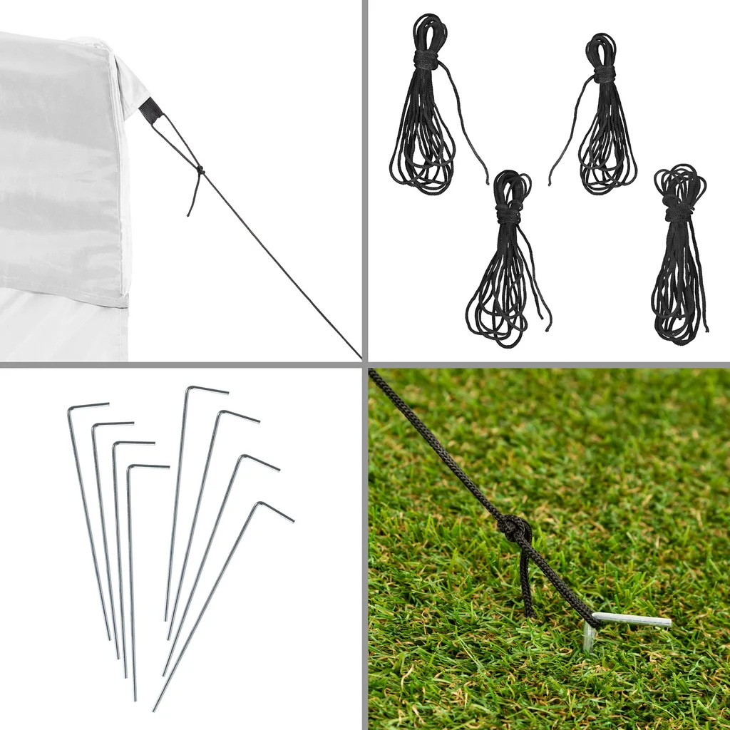 Tectake Faltbarer Garten Pavillon 3x3m Mit 4 Seitenteilen - Weiß 5 Tectake Faltbarer Garten Pavillon 3x3m Mit 4 Seitenteilen - Weiß – Bild 5