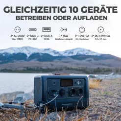 POWEROAK BLUETTI EB70 1000W (Peak 1400W) Gray Solarspeicher Mit SP120 120W Solar Panel 716Wh Solar Generator Stromerzeuger Für Stromausfall Zu Hause, Outdoor-Reisen, Nothilfe, Wohnwagen, Kombi Und Angeln. -Garten- & Gewächshäuser Geschäft f2cc4556ec6c88d47396964b0d953d33 1