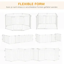 PawHut Welpenauslauf Freigehege Für Hund Schutzgitter Mit Tür Kaminschutzgitter Flexible Klappbar 8 Paneele Je 60 X 76 Cm Weiß 15 PawHut Welpenauslauf Freigehege Für Hund Schutzgitter Mit Tür Kaminschutzgitter Flexible Klappbar 8 Paneele Je 60 X 76 Cm Weiß -Garten- & Gewächshäuser Geschäft f30a478ea46f651354be0713098261fb