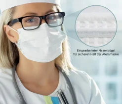 Alsino 100 Stk. Mundschutz Einweg Gesichtsmaske 3-lagig -Garten- & Gewächshäuser Geschäft f36b0adc2a6fce536290507ec2b0322f