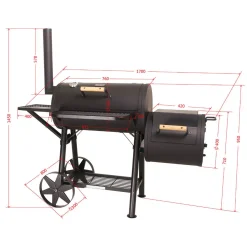 TAINO YUMA Smoker 90kg Set Mit Abdeckhaube Holzkohle-Grill BBQ Räucherofen -Garten- & Gewächshäuser Geschäft f3de0c9bcf11067dee17ee828add25cc