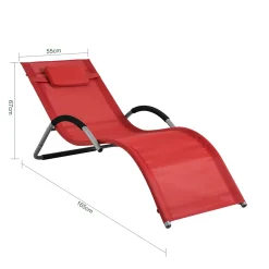 SoBuy OGS38-R Sonnenliege Gartenliege Relaxstuhl Liegestuhl Mit Kopfkissen Rot BHT Ca: 55x67x165cm 11 SoBuy OGS38-R Sonnenliege Gartenliege Relaxstuhl Liegestuhl Mit Kopfkissen Rot BHT Ca: 55x67x165cm -Garten- & Gewächshäuser Geschäft f3ff92f7a3c4c14677ba0becc7b66035