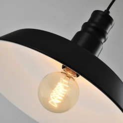 QUVIO Hängelampe Retro - Lampen - Deckenlampen - Beleuchtung - Deckenlampen - Küchenlampen - Lampe - Vintage - E27-Fassung - Mit 1 Licht - Für Den Innenbereich - Aluminium - D 36 Cm - Schwarz Und Weiß 5 QUVIO Hängelampe Retro - Lampen - Deckenlampen - Beleuchtung - Deckenlampen - Küchenlampen - Lampe - Vintage - E27-Fassung - Mit 1 Licht - Für Den Innenbereich - Aluminium - D 36 Cm - Schwarz Und Weiß -Garten- & Gewächshäuser Geschäft f42dc645573f80cb5d50819267a0d9da