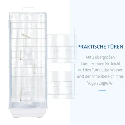 PawHut Vogelkäfig Vogelhaus Vogelvoliere Vogelbauer Mit Ausnehmbarer Bodenschale Weiß 47,5 X 36 X 91 Cm 14 PawHut Vogelkäfig Vogelhaus Vogelvoliere Vogelbauer Mit Ausnehmbarer Bodenschale Weiß 47,5 X 36 X 91 Cm -Garten- & Gewächshäuser Geschäft f45a3210f27d7758f3fdeec59a9eaab9