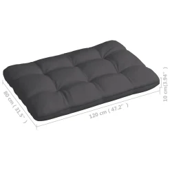 VidaXL Palettensofa-Kissen Anthrazit 120x80x10 Cm -Garten- & Gewächshäuser Geschäft f4ba8611b24ad3452bc5456636568eed