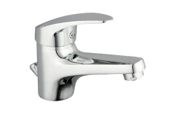 Schütte SCHÜTTE ORAZI Niederduckarmatur, Waschtischarmatur Mit Zugstange, Wasserhahn Bad Chrom