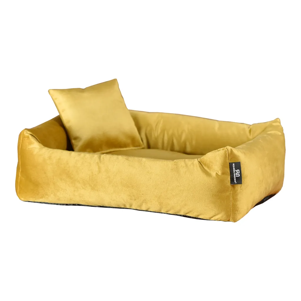 SILVIO DESIGN Rohrschneider Kuschelsofa Samt Senf Gr.2 2 SILVIO DESIGN Rohrschneider Kuschelsofa Samt Senf Gr.2 – Bild 2