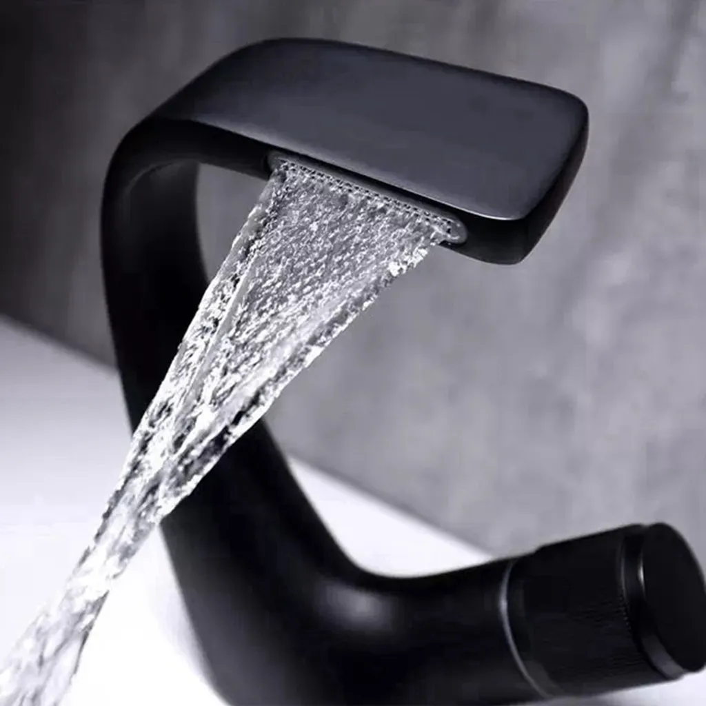 F-Beast Waschtisch Armatur Wasserfall Bad Wasserhahn Einhandmischer Waschbecken +60cm Wasserschlauch 3 F-Beast Waschtisch Armatur Wasserfall Bad Wasserhahn Einhandmischer Waschbecken +60cm Wasserschlauch – Bild 3