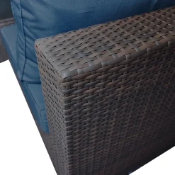 Mucola Gartenmöbel Sitzgruppe Sofa Braun Blau Sitzkissen Lounge Polyrattan Rattanmöbel Möbel Sitzgarnitur Set Couch Gartenset Essgruppe Gartengarnitur XXL Marineblau -Garten- & Gewächshäuser Geschäft f54bafd06a3a0db78d56435577229f23