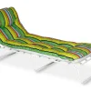 Best Freizeitmöbel 3-Bein-Liege Wörthersee Weiß/bunt-gestreift, 37450005