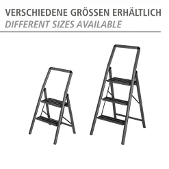 Wenko Alu-Klapptrittleiter Compact 2-stufig Dunkelgrau -Garten- & Gewächshäuser Geschäft f56cc91281b98c7f944f518d4cd73ede