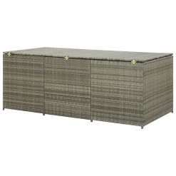 VidaXL Gartenbox Poly Rattan 180x90x75 Cm Grau -Garten- & Gewächshäuser Geschäft f5a3f84f3c9b4ef78c7dad66bc7cc59f