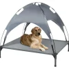 Dynamic24 Hundeliege Mit Dach Hundebett Schlafplatz Outdoor Liege Hundematte Sonnenliege