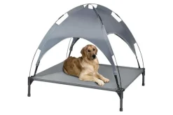 Dynamic24 Hundeliege Mit Dach Hundebett Schlafplatz Outdoor Liege Hundematte Sonnenliege