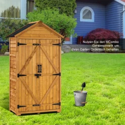 MCombo Gartenschrank Geräteschuppen Werkzeugschrank Outdoor-Schrank Holz 1000D -Garten- & Gewächshäuser Geschäft f5cf187845653f08c9473afad4fc86bf