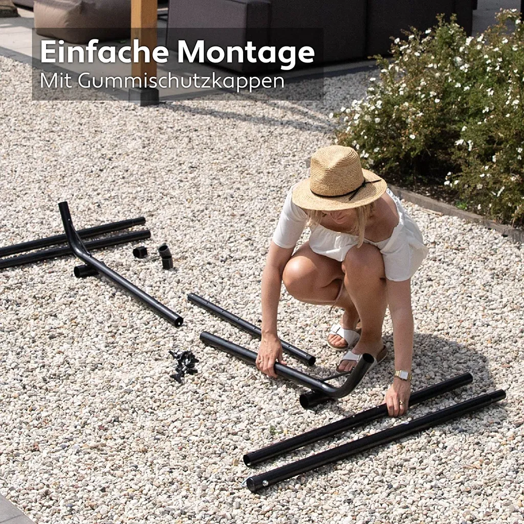 VITA5 Hängematte Mit Gestell Outdoor - Hängematte 2 Personen Für Garten & Balkon - Doppelhängematte Mit Getränkehalter- Tragbare Hängematte 200kg Belastbarkeit (Grün/Blau Cupholder) 6 VITA5 Hängematte Mit Gestell Outdoor - Hängematte 2 Personen Für Garten & Balkon - Doppelhängematte Mit Getränkehalter- Tragbare Hängematte 200kg Belastbarkeit (Grün/Blau Cupholder) – Bild 6