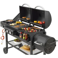 El Fuego Gas-/Holzkohlegrill/Smoker Kombigrill Sierra 3in1 2x 43x45cm -Garten- & Gewächshäuser Geschäft f5ed05bf9dff28ecacc9d4cf4c260b2b