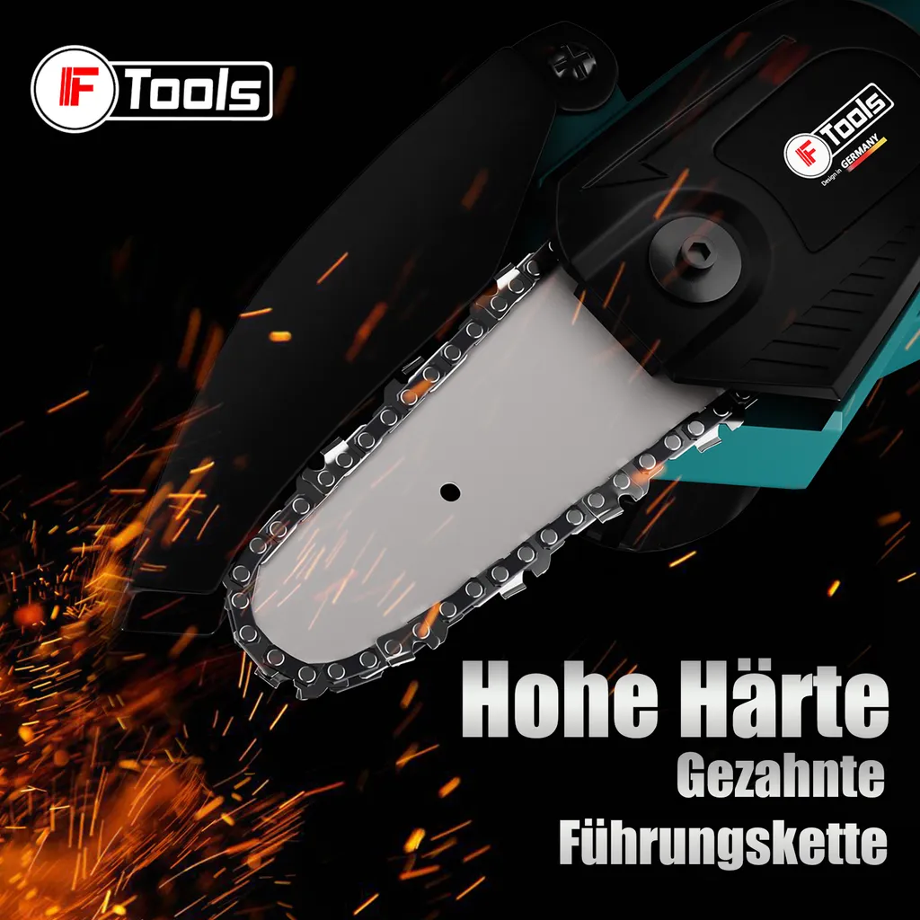 Mini Kettensäge Mit Akku, IF TOOLS Akku Kettensäge, 4-Zoll Tragbar Kettensäge Elektrisch Mit Zwei Stück Akku & Schnell Ladegerät, Akku Handkettensäge Für Bäume, Astwälde(BS8020) 2 Mini Kettensäge Mit Akku, IF TOOLS Akku Kettensäge, 4-Zoll Tragbar Kettensäge Elektrisch Mit Zwei Stück Akku & Schnell Ladegerät, Akku Handkettensäge Für Bäume, Astwälde(BS8020) – Bild 2