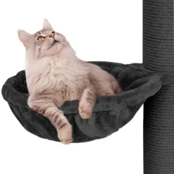 HAPPYPET Liegemulden Für XXL Kratzbaum Schlafmulde Zubehör Für Große Katzen (Maine Coon) Ø 45cm, ANTHRAZIT
