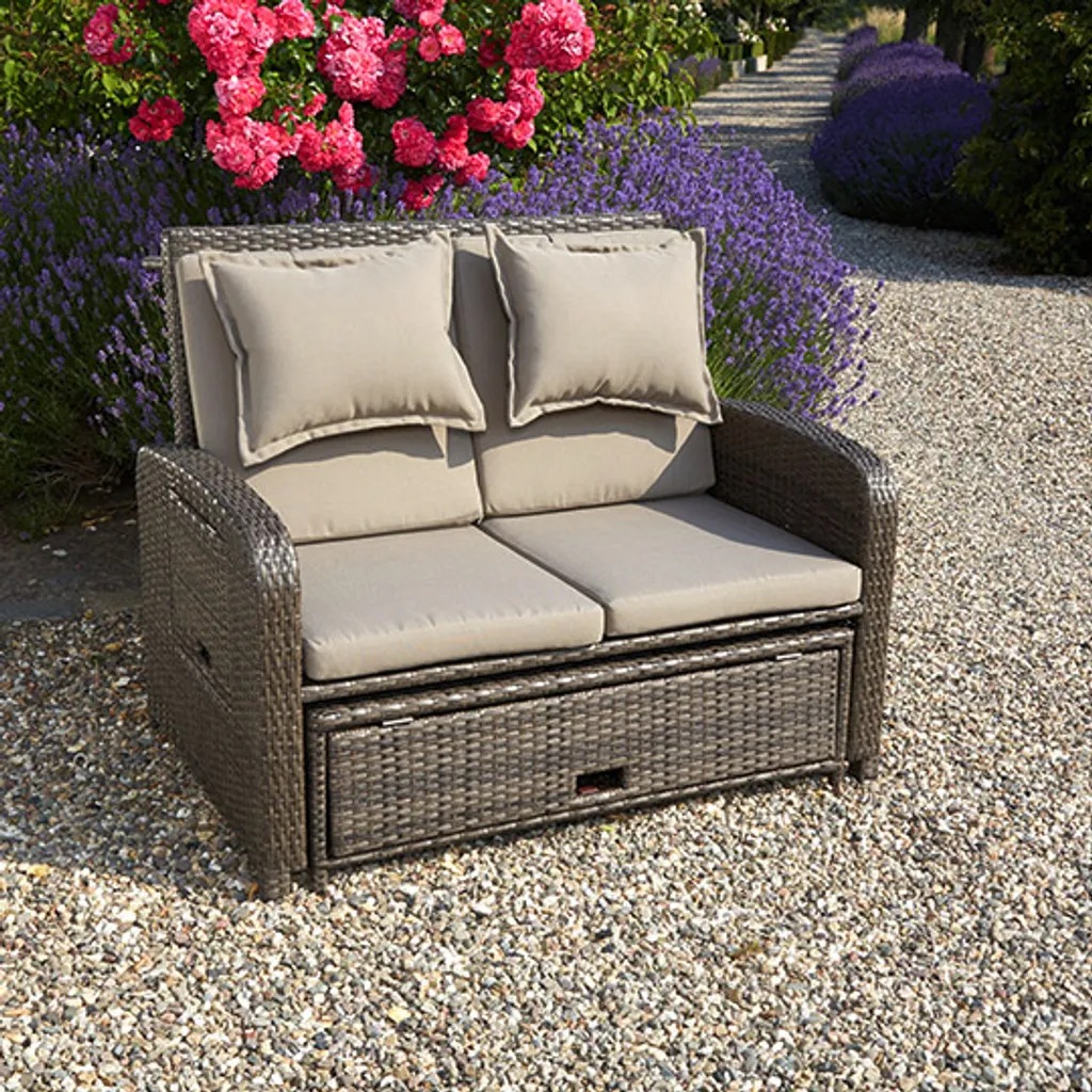 Greemotion Gartenbank 3-in-1 Bahia Rondo, Ca. 121 X 99 X 86 Cm Braun Kunststoff 13 Greemotion Gartenbank 3-in-1 Bahia Rondo, Ca. 121 X 99 X 86 Cm Braun Kunststoff – Bild 13