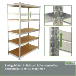 Baumarktplus XL Schwerlastregal 180x120x60 Cm Lagerregal 875 Kg Traglast -Garten- & Gewächshäuser Geschäft f6b5ecdb4ce0ccf90ec63610edb33972