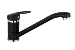 EISL Küchenarmatur SPEED, Wasserhahn Küche Mit 360° Schwenkbereich, Chrom/Schwarz Matt