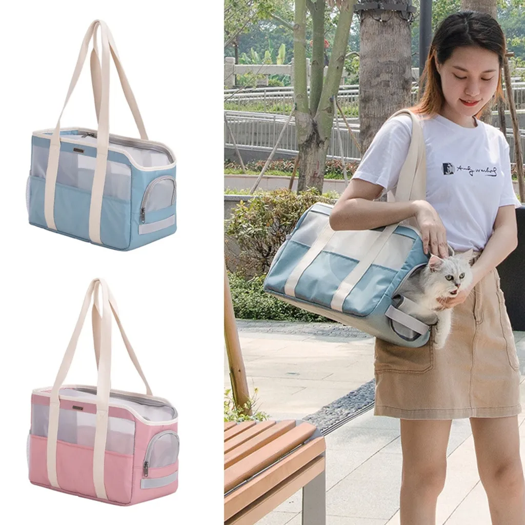 Jefety Hundetasche Hundebox Transporttasche Für Hunde Katzen,40 X 20 X 26 Cm Rosa 2 Jefety Hundetasche Hundebox Transporttasche Für Hunde Katzen,40 X 20 X 26 Cm Rosa – Bild 2