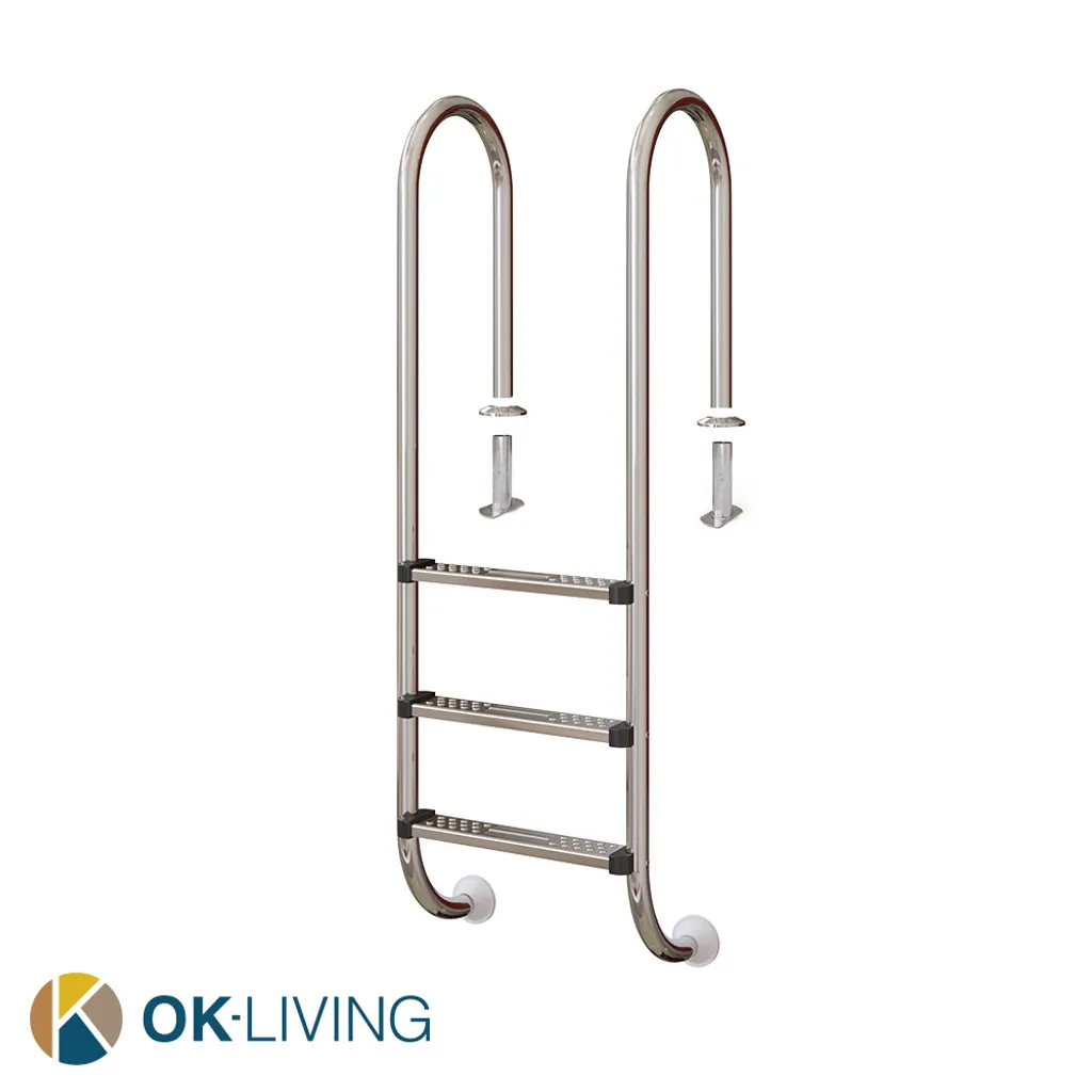 OK-Living Poolleiter Einbauleiter 3 Stufen Schwimmbadleiter V2A Edelstahl Pool Einstieg 7 OK-Living Poolleiter Einbauleiter 3 Stufen Schwimmbadleiter V2A Edelstahl Pool Einstieg – Bild 7