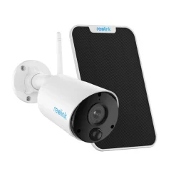 Reolink 1080P Kabellose Solarbetriebene WLAN IP Überwachungskamera Aussen Mit Akku, PIR-Bewegungsmelder, 2,4GHz WiFi, 10m IR-Nachtsicht, 2-Wege-Audio, Argus Eco + Solarpanel,Schwarz