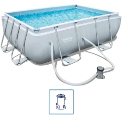 Bestway Power Steel Swimmingpool-Set Rechteckig 282×196×84 Cm 56629 -Garten- & Gewächshäuser Geschäft f73f2270997fd759391c1dc1844329ee