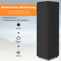 COSTWAY 41000 BTU Gas-Heizstrahler, Terrassenheizer Mit Abschließbaren Rädern & Verstellbarer Füße, Gasheizstrahler Mit Wasserdichter Abdeckung, Winddichte Outdoor-Heizung Für Garten Veranda Hof (Schwarz) -Garten- & Gewächshäuser Geschäft f770ce7001c0d6dd7bfa2f3083d78b82