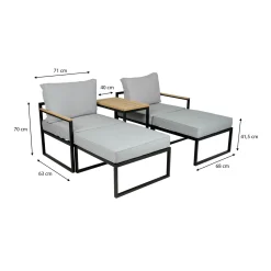 Greemotion Lounge-Set Madrid, Mit Holzbestandteilen -Garten- & Gewächshäuser Geschäft f7a1f978d73b93b6c471d3e2c75a0efc