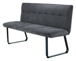 Möbelando Bank "TALEA" Aus Microfaser In Grau. Abmessungen (BxHxT) 160x92x59 Cm