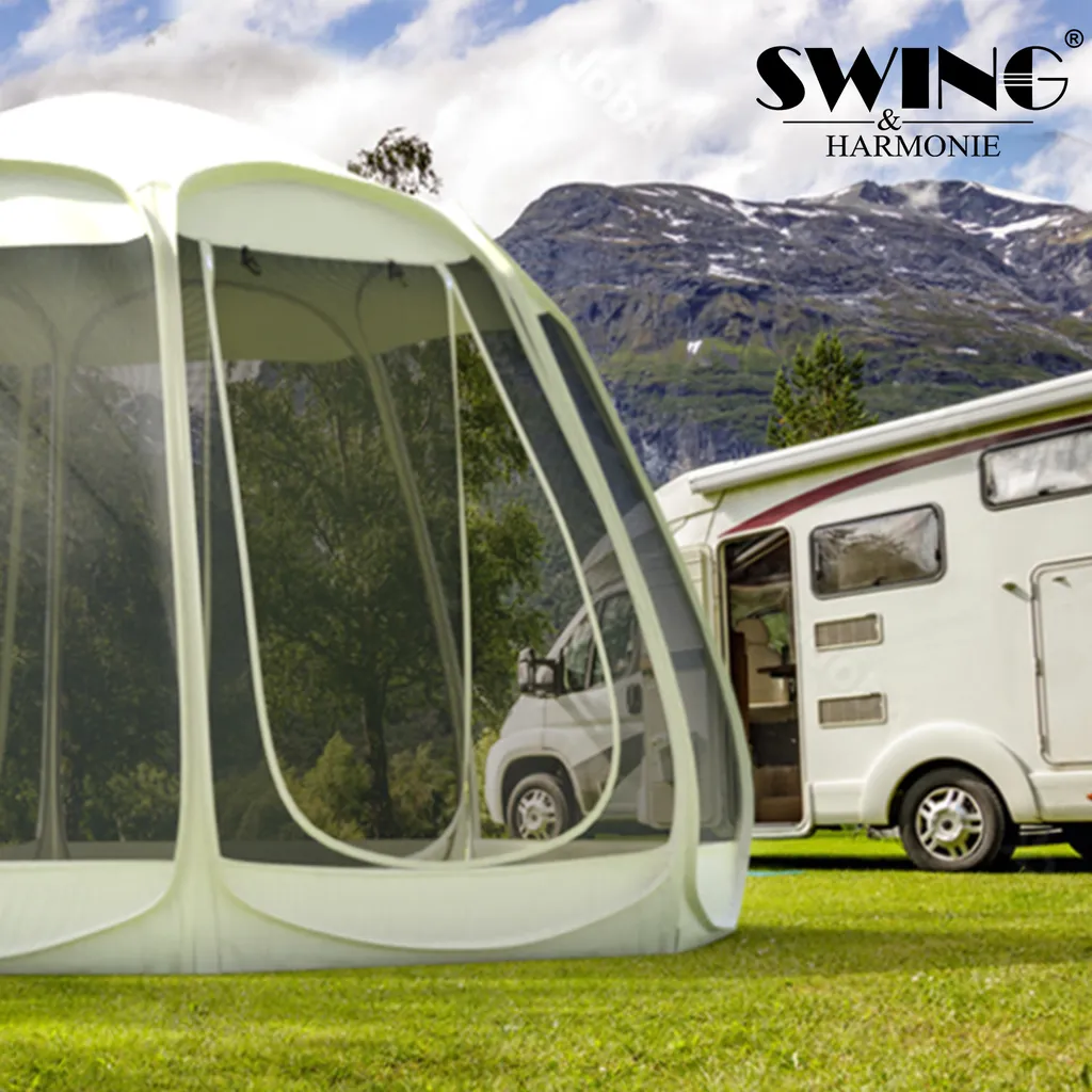 Swing&Harmonie Pavillon Garten PopUp Pavilon Zelt Partyzelt Gartenzelt Iglu Event Pavillion Moskitonetz Sonnenschutz - 10FT - 300cm Anthrazit 7 Swing&Harmonie Pavillon Garten PopUp Pavilon Zelt Partyzelt Gartenzelt Iglu Event Pavillion Moskitonetz Sonnenschutz - 10FT - 300cm Anthrazit – Bild 7