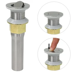 Abfluss Garnitur Exenter Waschbecken Bad Küche Edelstahl Gebürstet Sanlingo