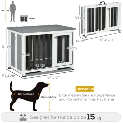 Pawhut Hundehütte Tannenholz Faltbarer Hundekäfig Hundehaus Mit Fenster Transportbox Transportkäfig Haustierkäfig Grau 84,5 X 51,4 X 61 Cm 11 Pawhut Hundehütte Tannenholz Faltbarer Hundekäfig Hundehaus Mit Fenster Transportbox Transportkäfig Haustierkäfig Grau 84,5 X 51,4 X 61 Cm -Garten- & Gewächshäuser Geschäft f7f12fc3d39712f13cb563b85e3d3cb5
