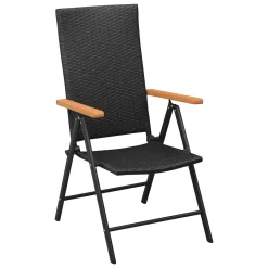 VidaXL 5-tlg. Garten-Essgruppe Schwarz Und Braun Poly Rattan -Garten- & Gewächshäuser Geschäft f7f6ceaa1fa5454ed63328e936990d1d