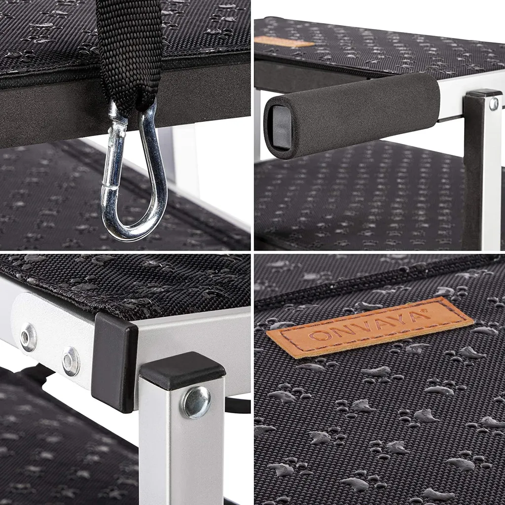 ONVAYA® Hundetreppe Faltbar | 5 Stufen | Hunderampe Einstieghilfe Für Autos Oder Hohe Betten | Klappbare Haustiertreppe | Stabile Hundeleiter | Praktisch & Leicht | Für Bis Zu 60 Kg 6 ONVAYA® Hundetreppe Faltbar | 5 Stufen | Hunderampe Einstieghilfe Für Autos Oder Hohe Betten | Klappbare Haustiertreppe | Stabile Hundeleiter | Praktisch & Leicht | Für Bis Zu 60 Kg – Bild 6