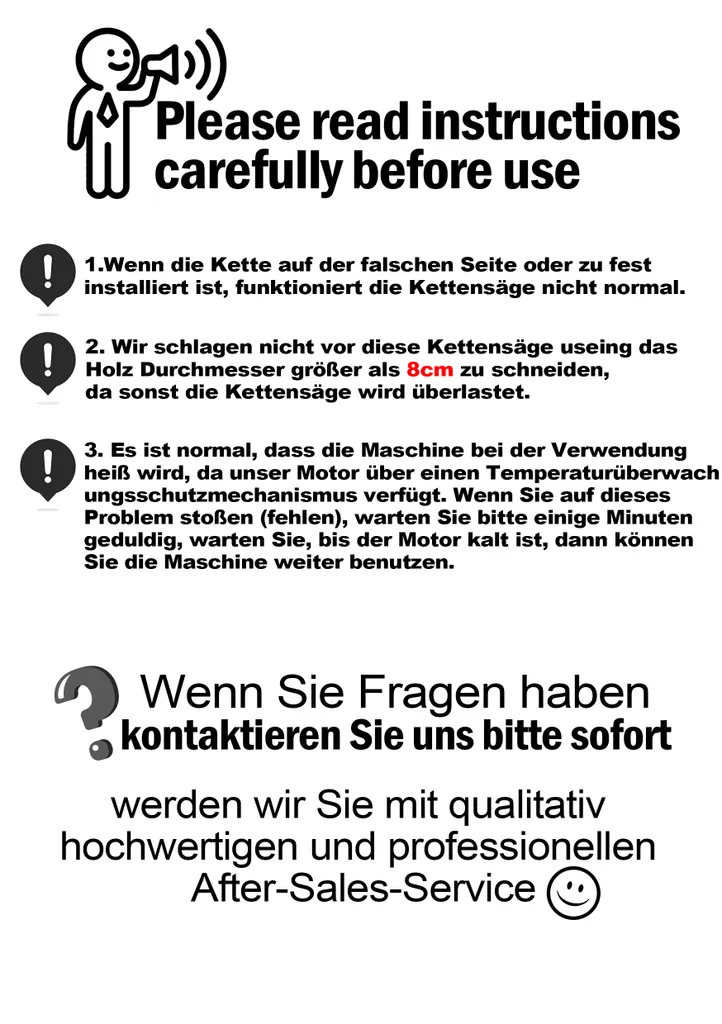 Yofidra 6 Zoll Elektrokettensägen Garten Handkettensäge Mit 2 Akkus Und 4 Ketten 11 Yofidra 6 Zoll Elektrokettensägen Garten Handkettensäge Mit 2 Akkus Und 4 Ketten – Bild 11