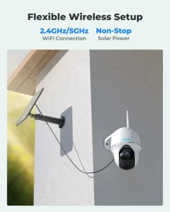 Reolink 2K PTZ Solar Überwachungskamera Aussen Akku 355°/140° Schwenkbar WLAN Kamera Outdoor Mit 2,4/5GHz WiFi, Personen-/Fahrzeugerkennung, PIR-Sensor, 2-Wege-Audio, Argus PT-2K+ Solarpanel -Garten- & Gewächshäuser Geschäft f8495a20d739176f9c801b44a22def23 1