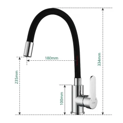 Aihom Wasserhahn Küche Schwarz Mit Flexibler Auslauf Küchenarmatur Mit Hoher Auslauf (235mm) Spültischarmatur Schwarz Mischbatterie Küche Aus Messing -Garten- & Gewächshäuser Geschäft f855c3b0bd22b0c5f1a498215f337c14