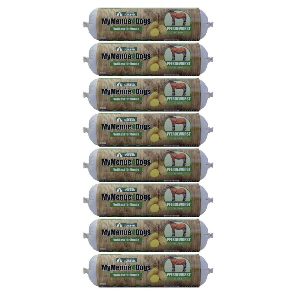 Tiernahrung Schlegel MyMenue4Dogs Hundefutter Pferdewurst - 8x 800g 1 Tiernahrung Schlegel MyMenue4Dogs Hundefutter Pferdewurst - 8x 800g