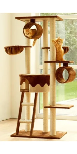 SILVIO Kratzbaum Merlin Braun/beige Katzenbaum Katzenkratzbaum Kletterbaum -Garten- & Gewächshäuser Geschäft f8a0b0d7cea687a33f2c67b9552df61e