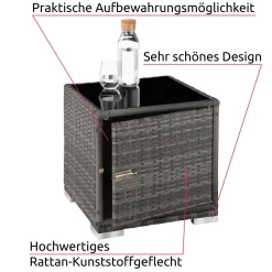 Tectake 2 Sonnenliegen Rattan Mit Aluminiumgestell Und Tisch Inkl. Schutzhülle - Grau -Garten- & Gewächshäuser Geschäft f8dd7199cabaf3a02470622c737c9e0a