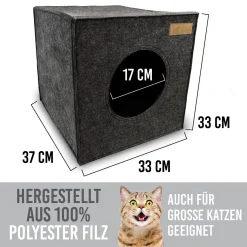 Karaluna GmbH KaraLuna Katzenhöhle Filz Fürs Regal I Kuschelhöhle Regal I Katzenhöhle Für 2 Katzen Oder Große Katzen I Katzen Schlafplatz Katzenkorb Filz (Dunkelgrau) -Garten- & Gewächshäuser Geschäft f8eb8466b3a4a68837688c8f1b3219f2