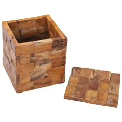 VidaXL Hocker Mit Stauraum Massivholz Teak -Garten- & Gewächshäuser Geschäft f92389f60d253dd983b4ba943365488d