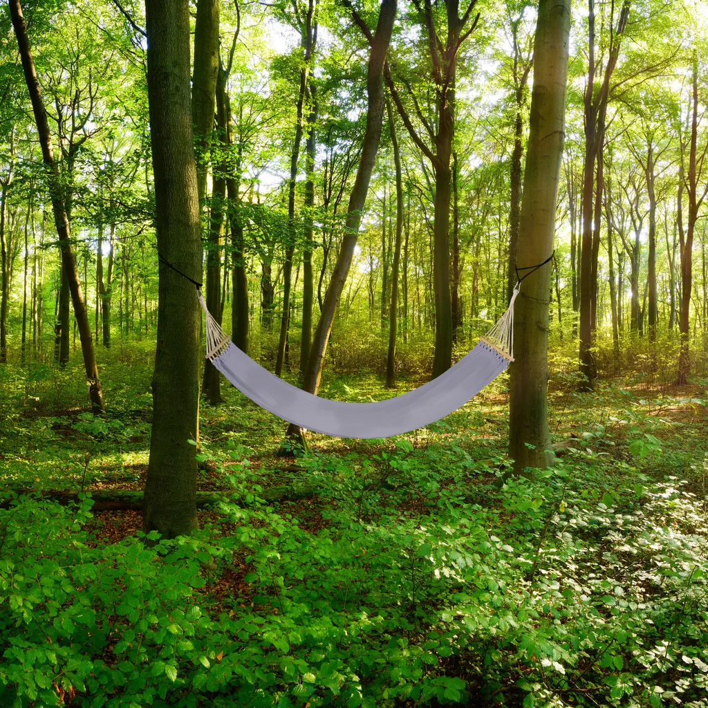 Relaxdays Hängematte Aus Baumwolle 2 Relaxdays Hängematte Aus Baumwolle – Bild 2