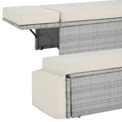 Tectake Rattan Lounge Korfu - Hellgrau -Garten- & Gewächshäuser Geschäft f97f8d108c3609de03ca3945c0f365ae